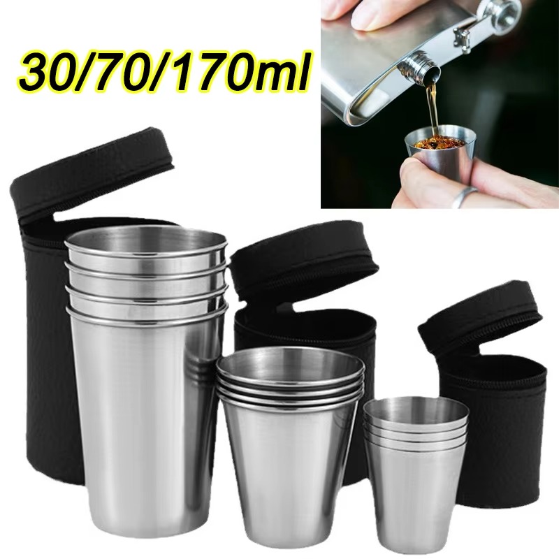 Beer Flight Set - Набор из 4-х портативных стаканов для