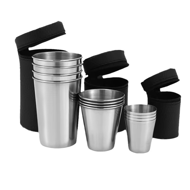 Beer Flight Set - Чашки из нержавеющей стали, мини-набор, уличный