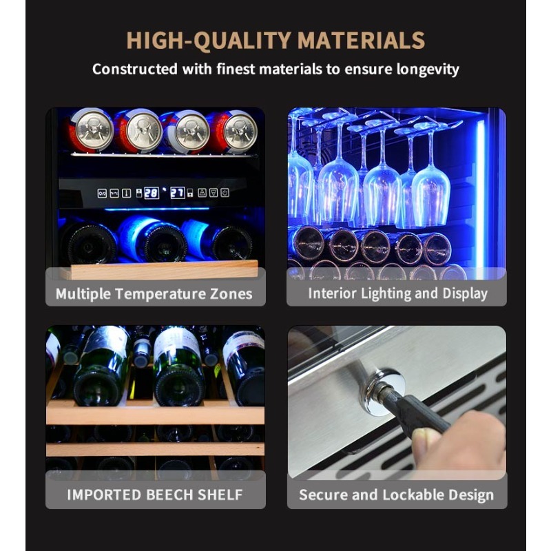 Холодильный шкаф Airo 120В на  – обзор и цена Wine Beer Dual Zone