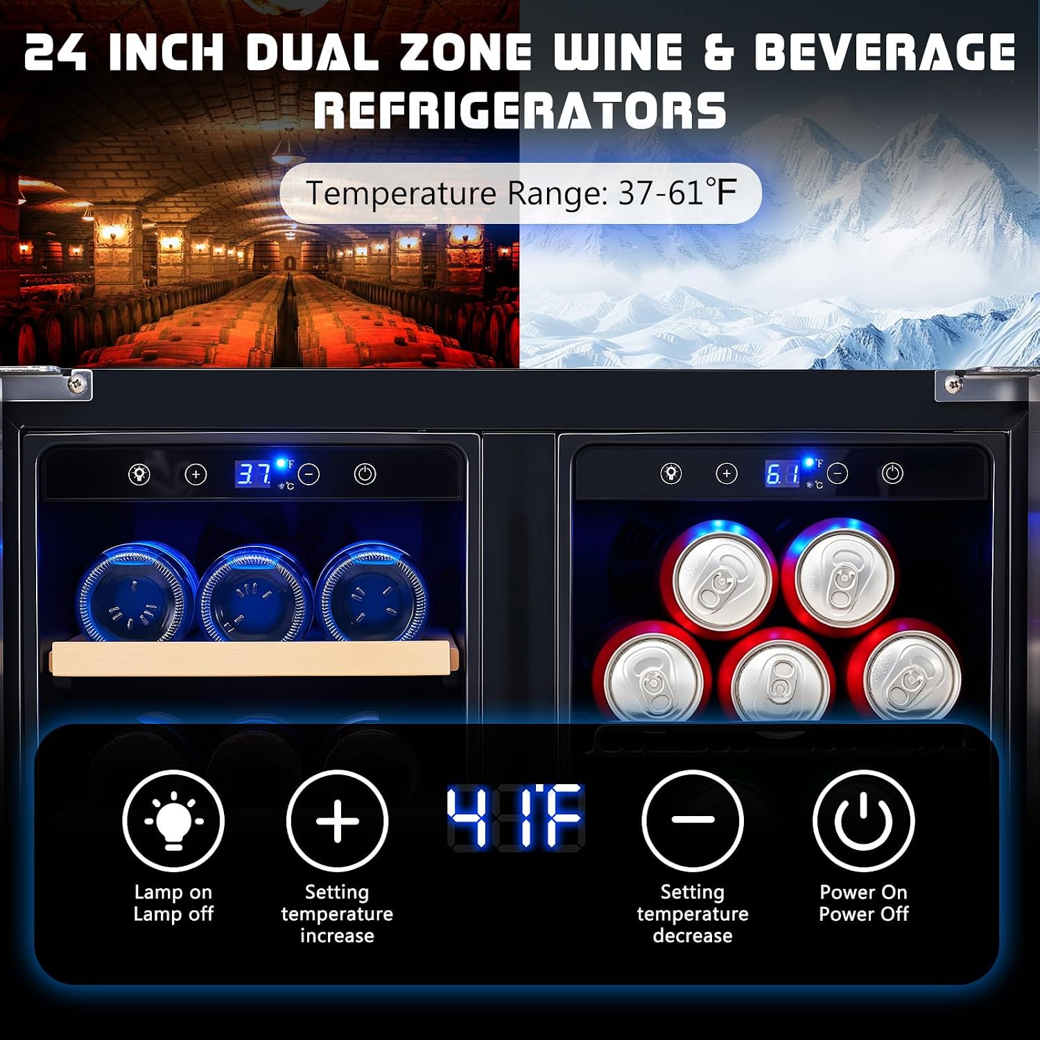 Холодильник для напитков, 24-д – обзор и цена Wine Beer Dual Zone