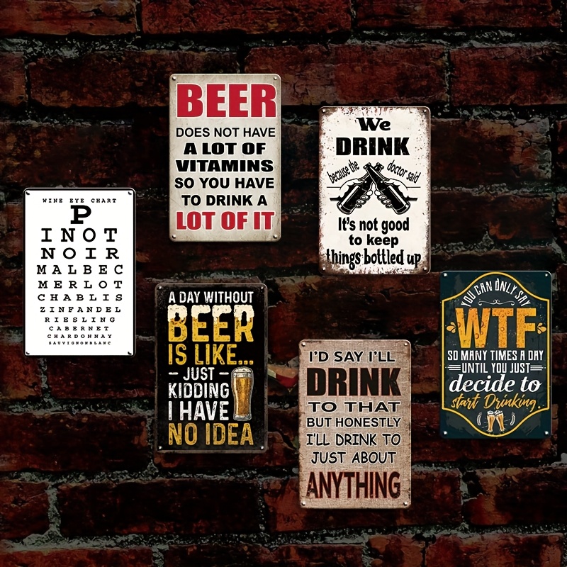 1 шт. Винтажная 2D плоская заб – обзор и цена Beer And Wine Quote