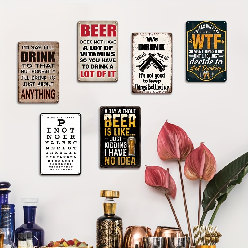 1 шт. Винтажная 2D плоская заб – обзор и цена Beer And Wine Quote