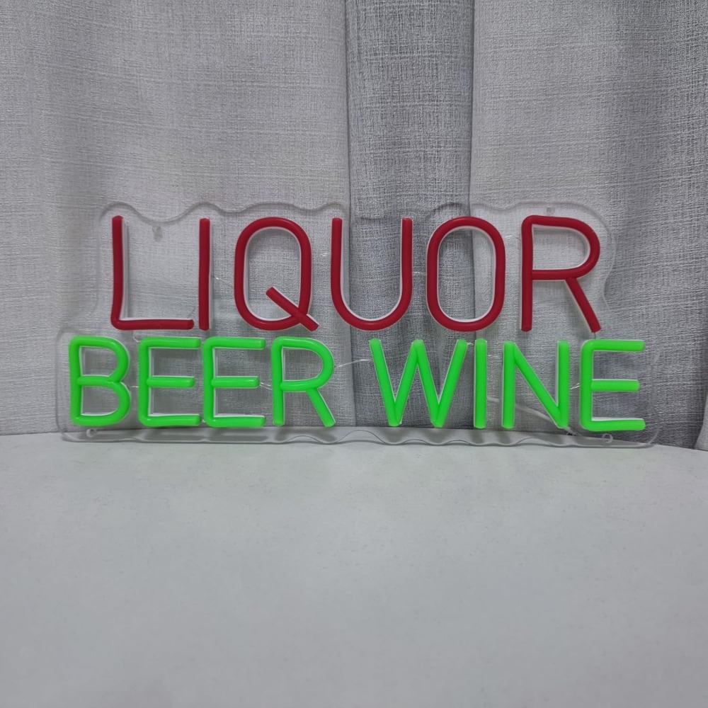 Светодиодная неоновая вывеска  – обзор и цена Wine Beer Liquor Store