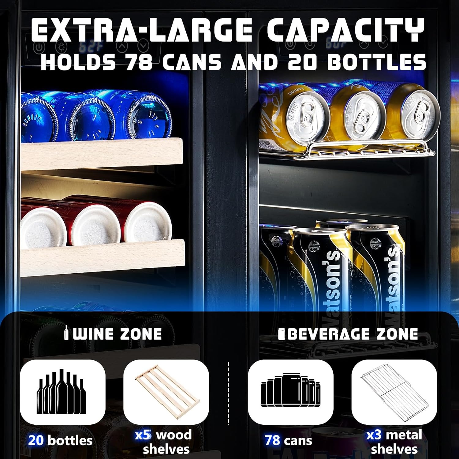 24-дюймовый двухзонный охладит – обзор и цена Wine Beer Dual Zone
